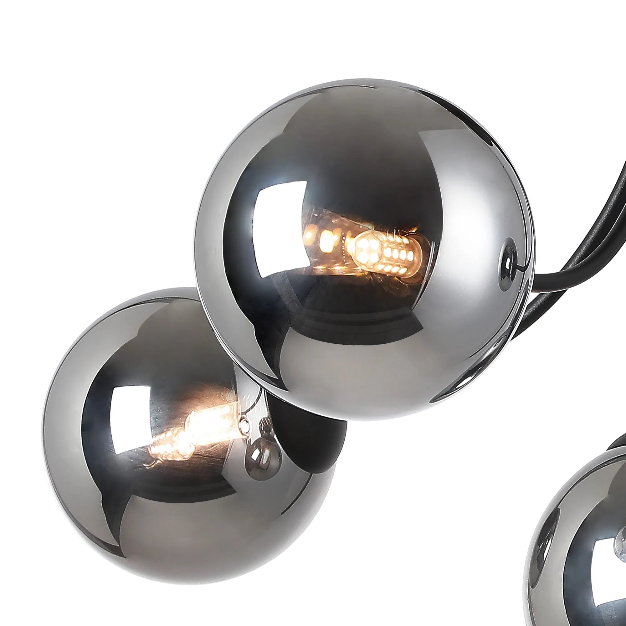 Seville 60cm Semi-Flush Curved 5 Arm Ceiling Light