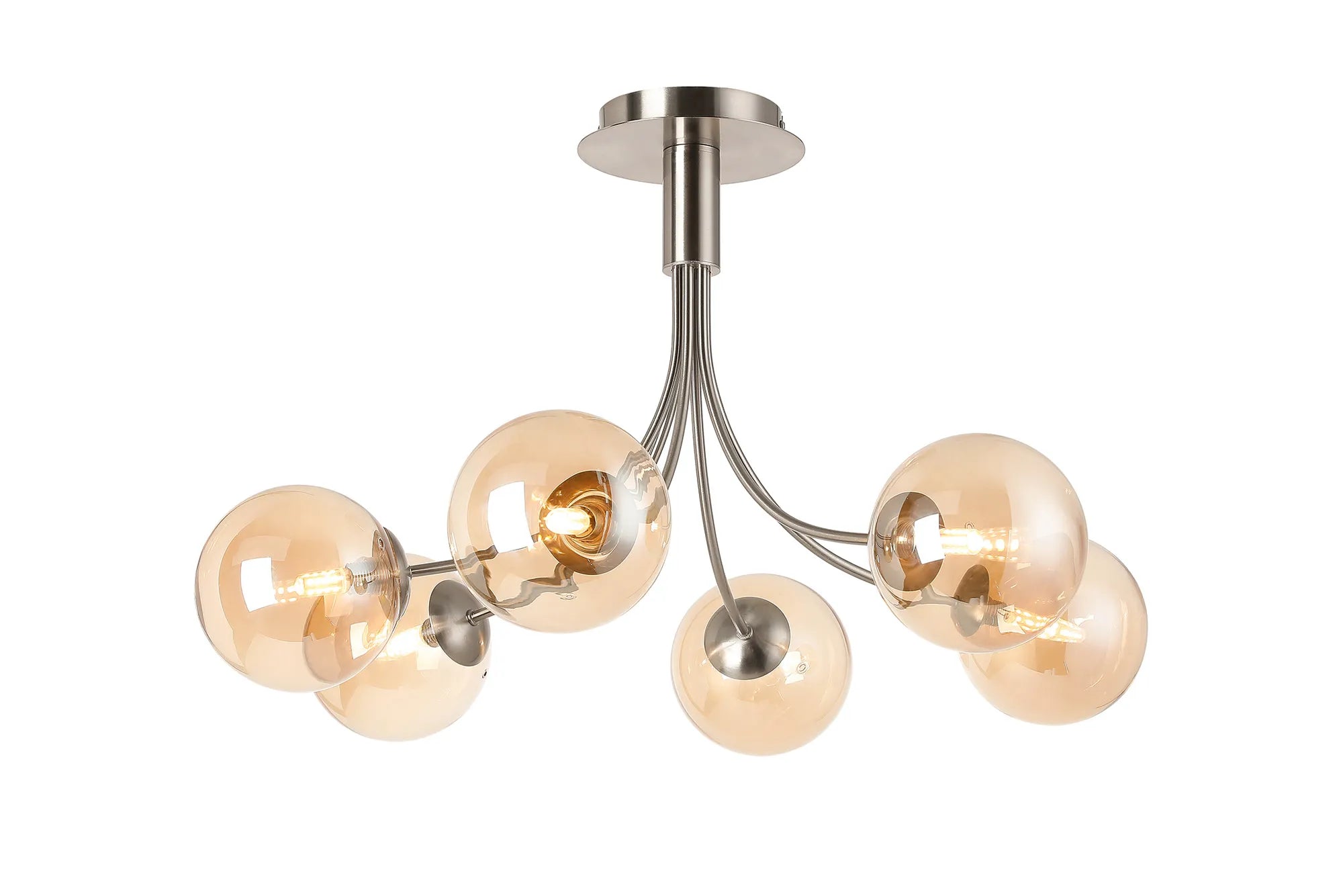 Seville 6Lt Curved Semi-Flush Fitting - Various Colours
