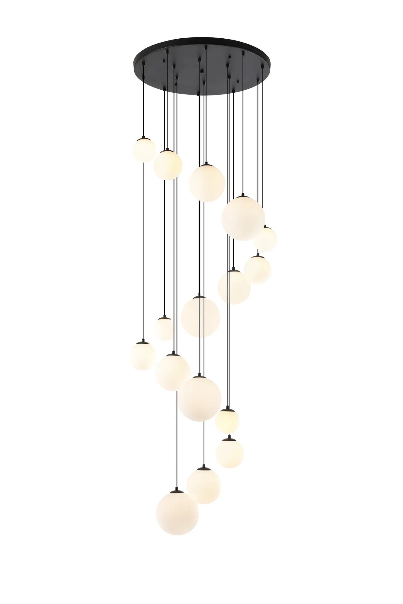 Seville 16 Lt Cluster Ceiling Light, Gold/Black/Nickel - Various Shade Finishes