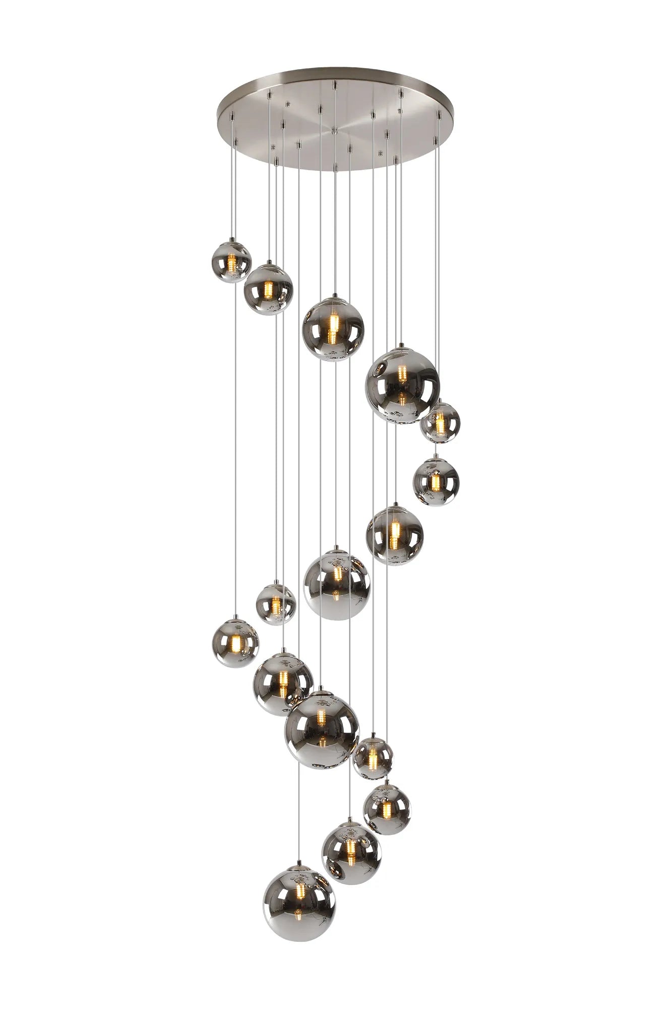 Seville 16 Lt Cluster Ceiling Light, Gold/Black/Nickel - Various Shade Finishes