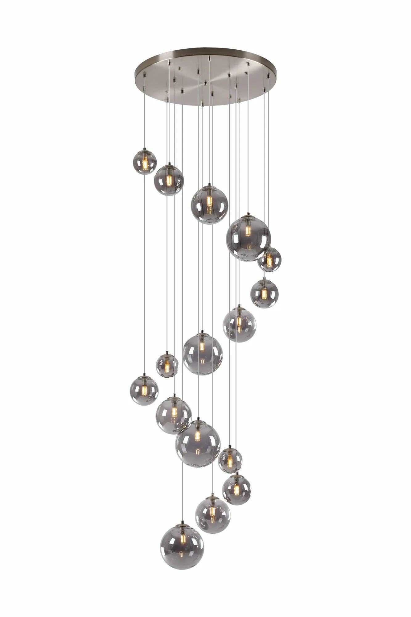 Seville 16 Lt Cluster Ceiling Light, Gold/Black/Nickel - Various Shade Finishes