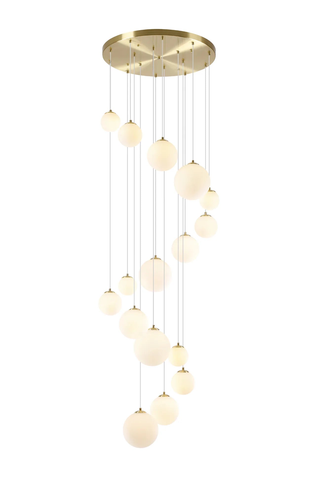 Seville 16 Lt Cluster Ceiling Light, Gold/Black/Nickel - Various Shade Finishes