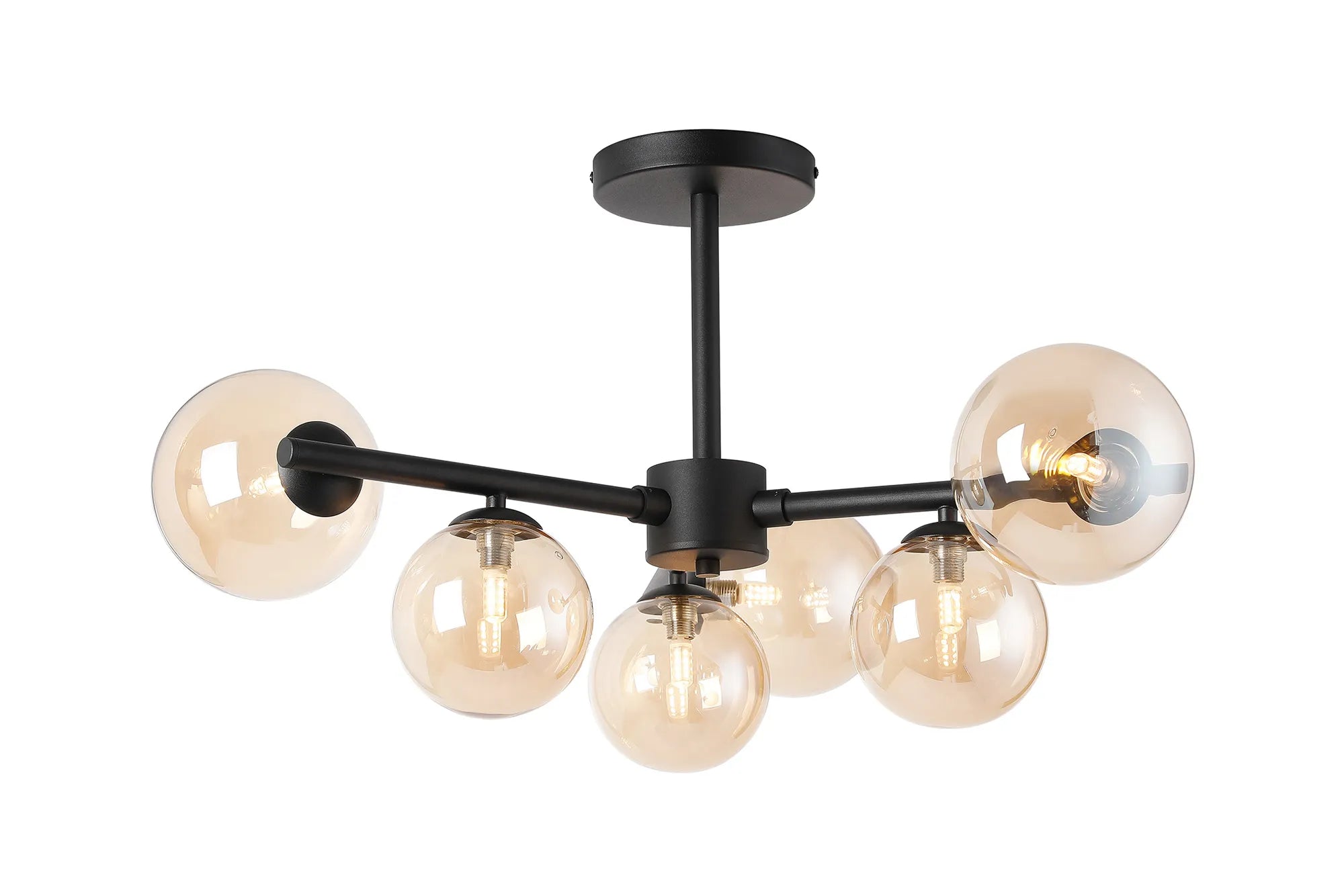 Seville 71.5cm Semi-Flush 3 Arm Ceiling Light, 6 x G9- Various Finishes