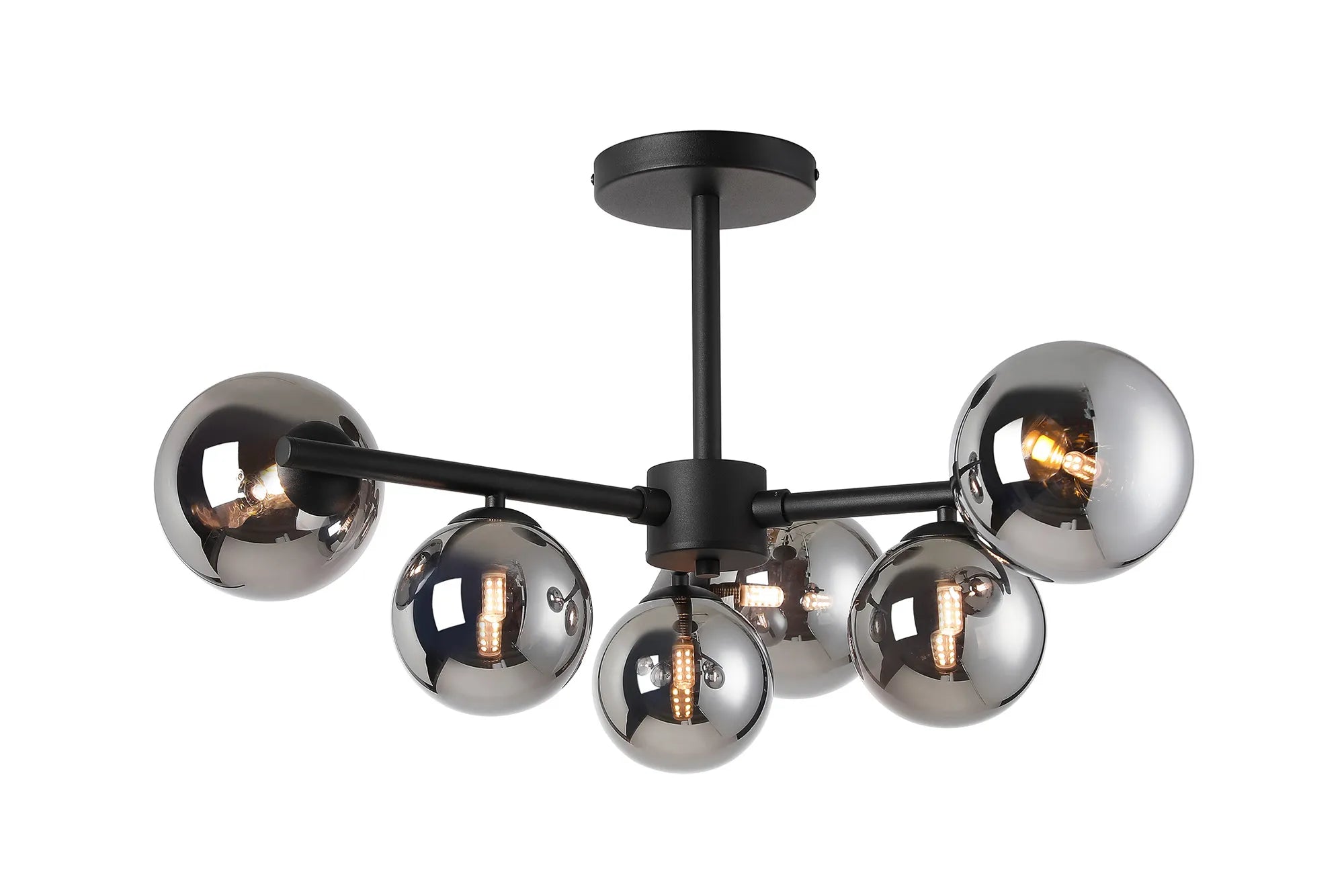 Seville 71.5cm Semi-Flush 3 Arm Ceiling Light, 6 x G9- Various Finishes