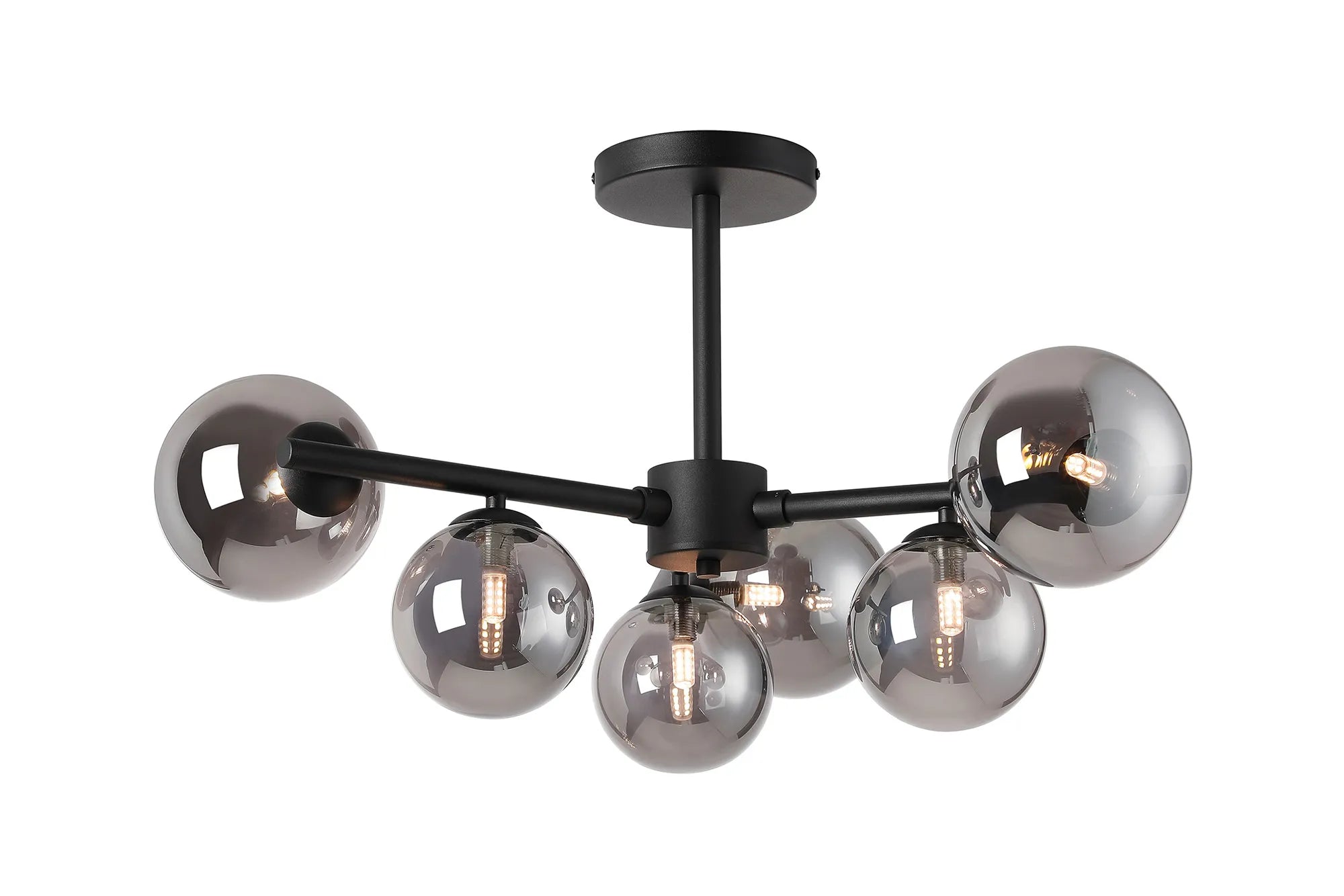 Seville 71.5cm Semi-Flush 3 Arm Ceiling Light, 6 x G9- Various Finishes