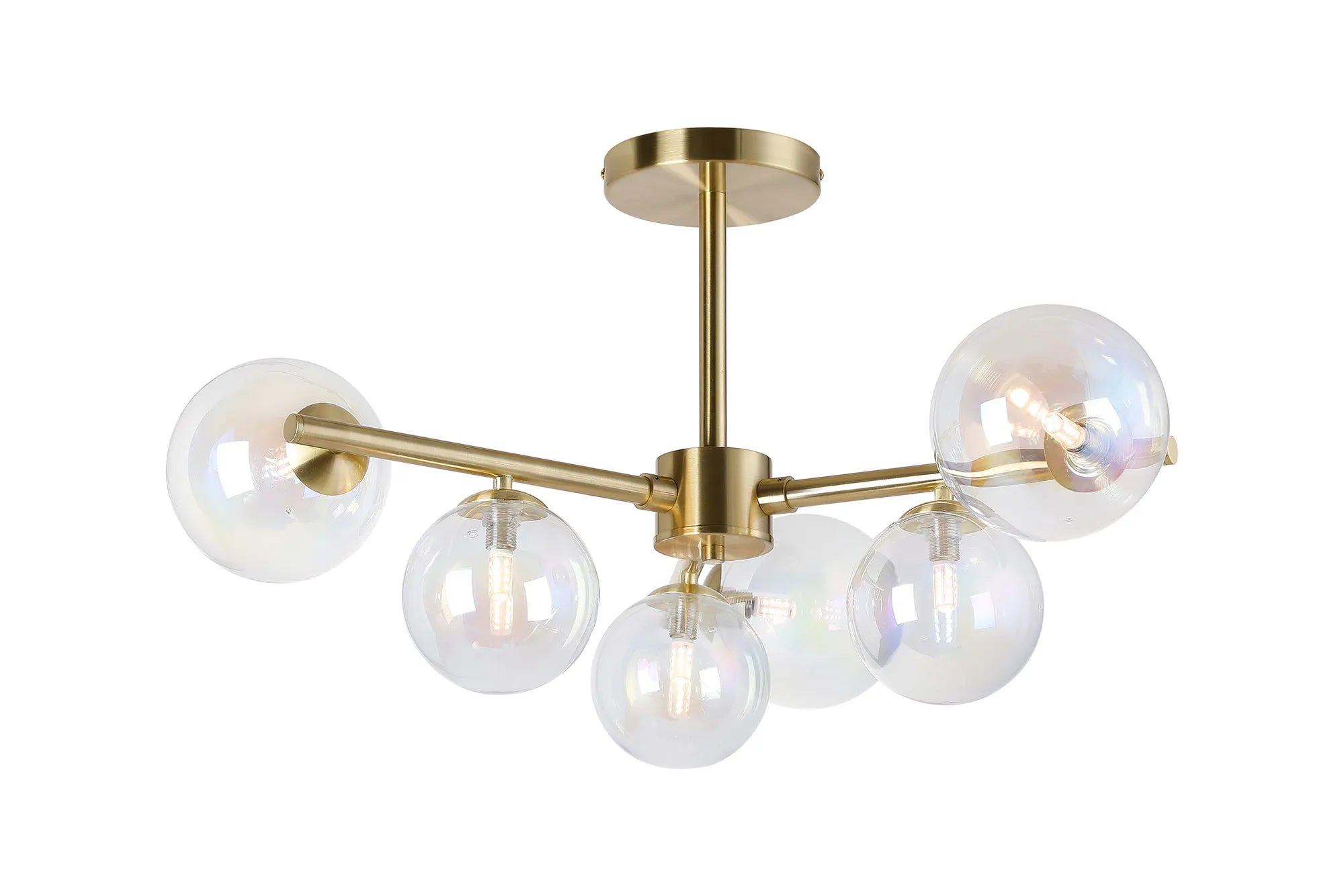 Seville 71.5cm Semi-Flush 3 Arm Ceiling Light, 6 x G9- Various Finishes