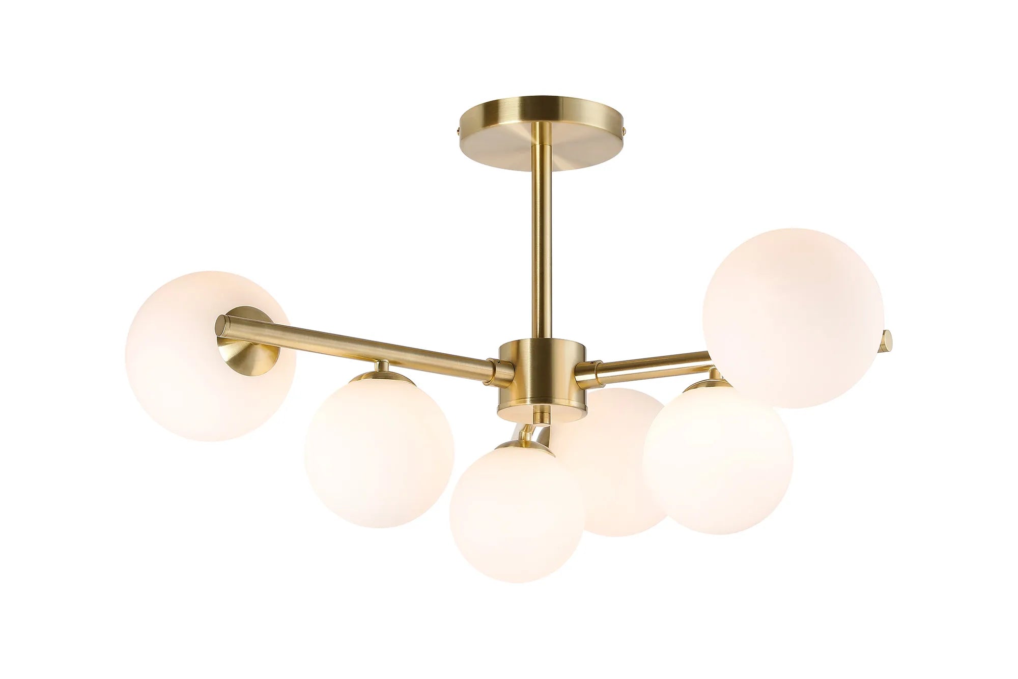Seville 71.5cm Semi-Flush 3 Arm Ceiling Light, 6 x G9- Various Finishes