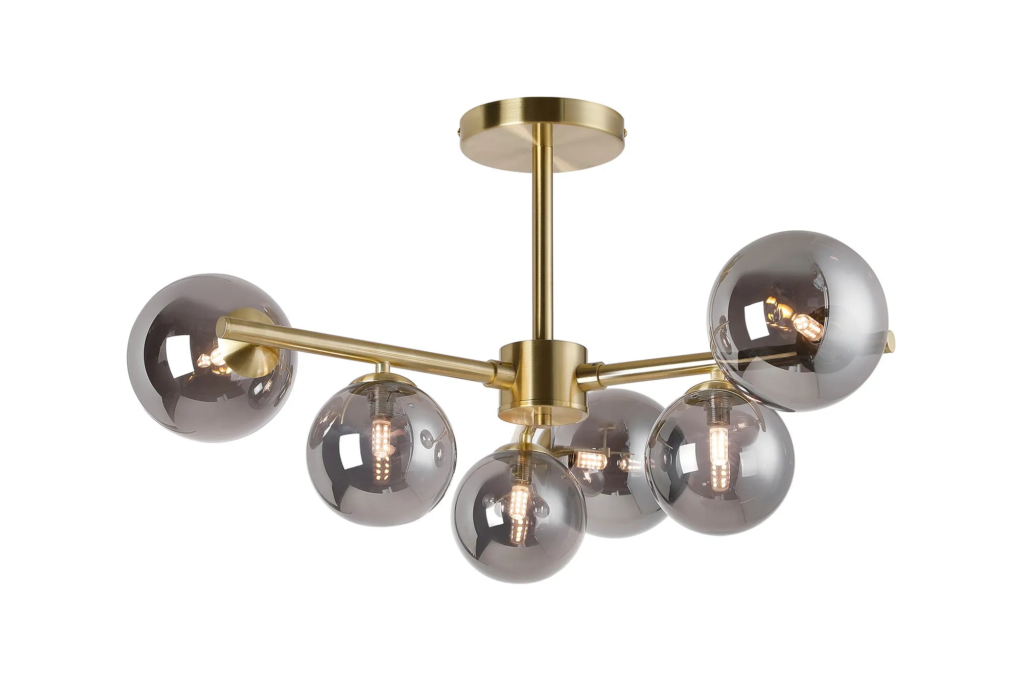 Seville 71.5cm Semi-Flush 3 Arm Ceiling Light, 6 x G9- Various Finishes