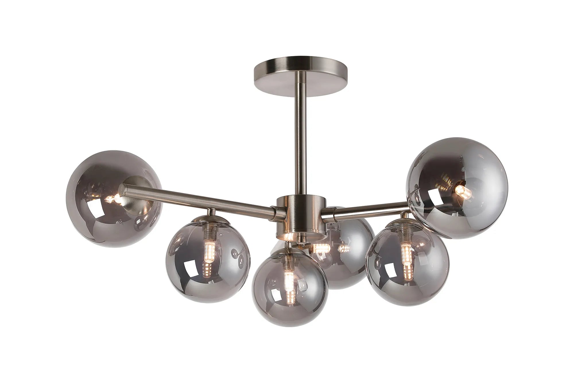 Seville 71.5cm Semi-Flush 3 Arm Ceiling Light, 6 x G9- Various Finishes