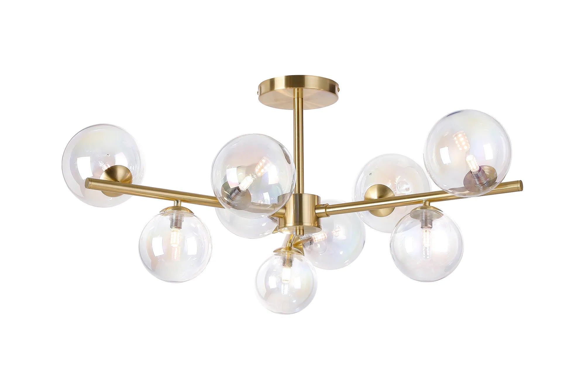 Seville 88cm Semi-Flush 3 Arm Ceiling Light, 9 x G9- Various Finish