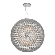 Dar Serafina 6 Light Pendant Brushed Chrome Large - Cusack Lighting