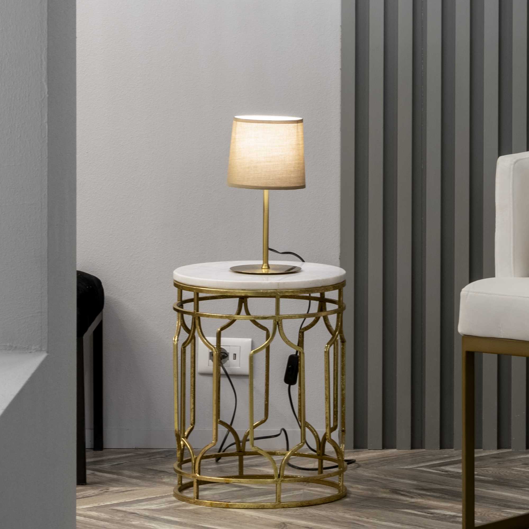 Set Table Lamp Fitting - White/Black/Nickel/Brass Finish - Cusack Lighting