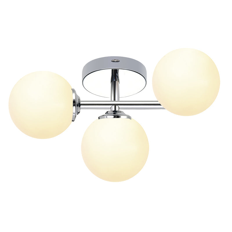 SF Semi Flush Ceiling Light - Antique Brass/Polished Chrome Finish