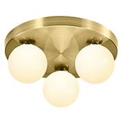 Kayden Semi Flush Bathroom Ceiling Light - Antique Brass/Polished Chrome Finish