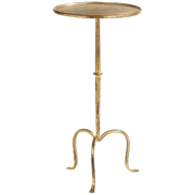 Hand-Forged Martini Table- Aged Iron/ Gilded Iron