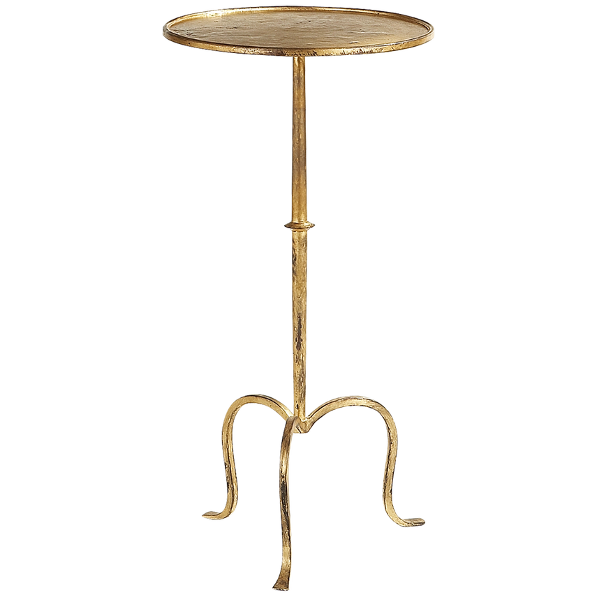 Hand-Forged Martini Table- Aged Iron/ Gilded Iron