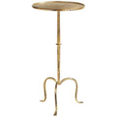 Hand-Forged Martini Table- Aged Iron/ Gilded Iron