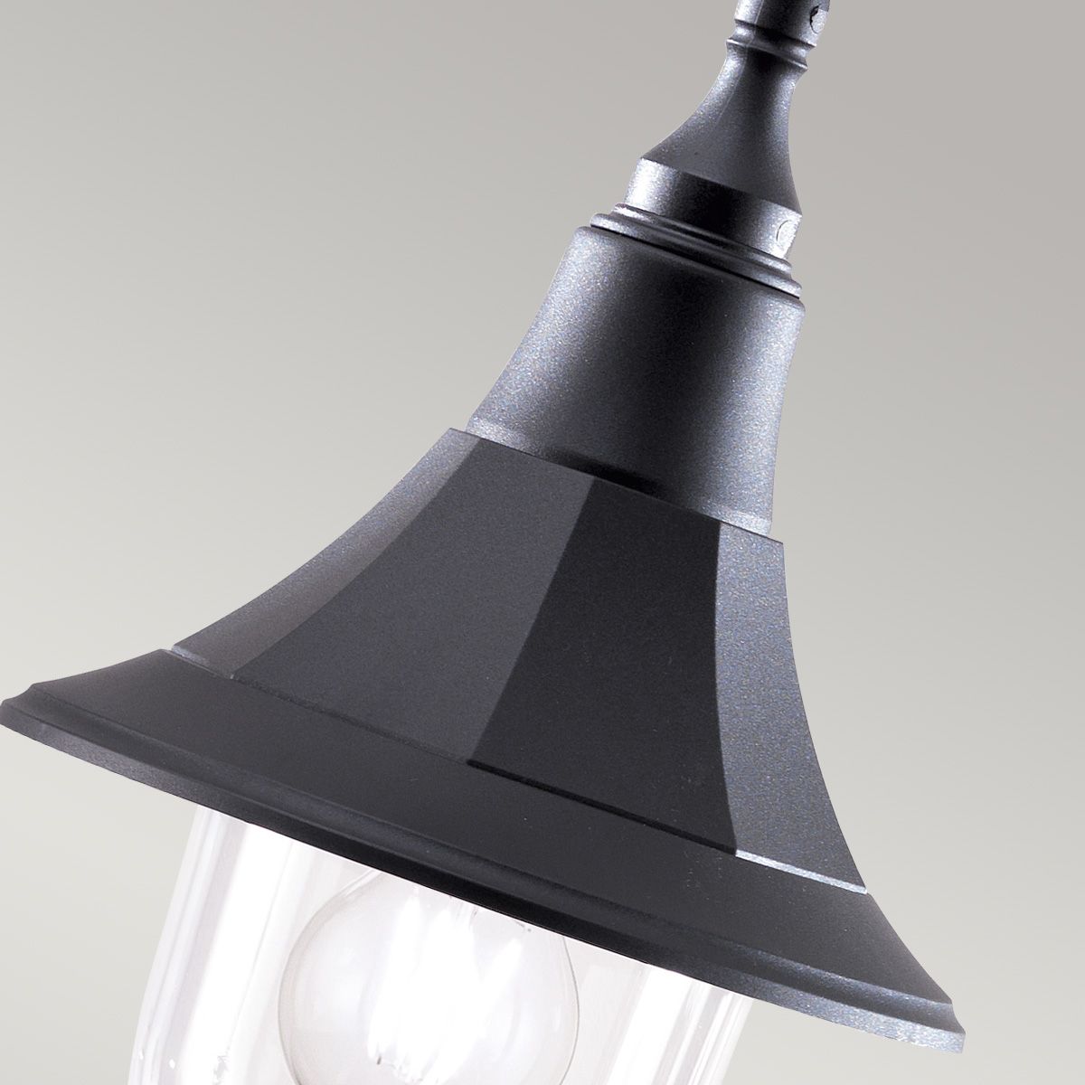 Shannon 1 Light Chain Lantern - Black IP44 E27
