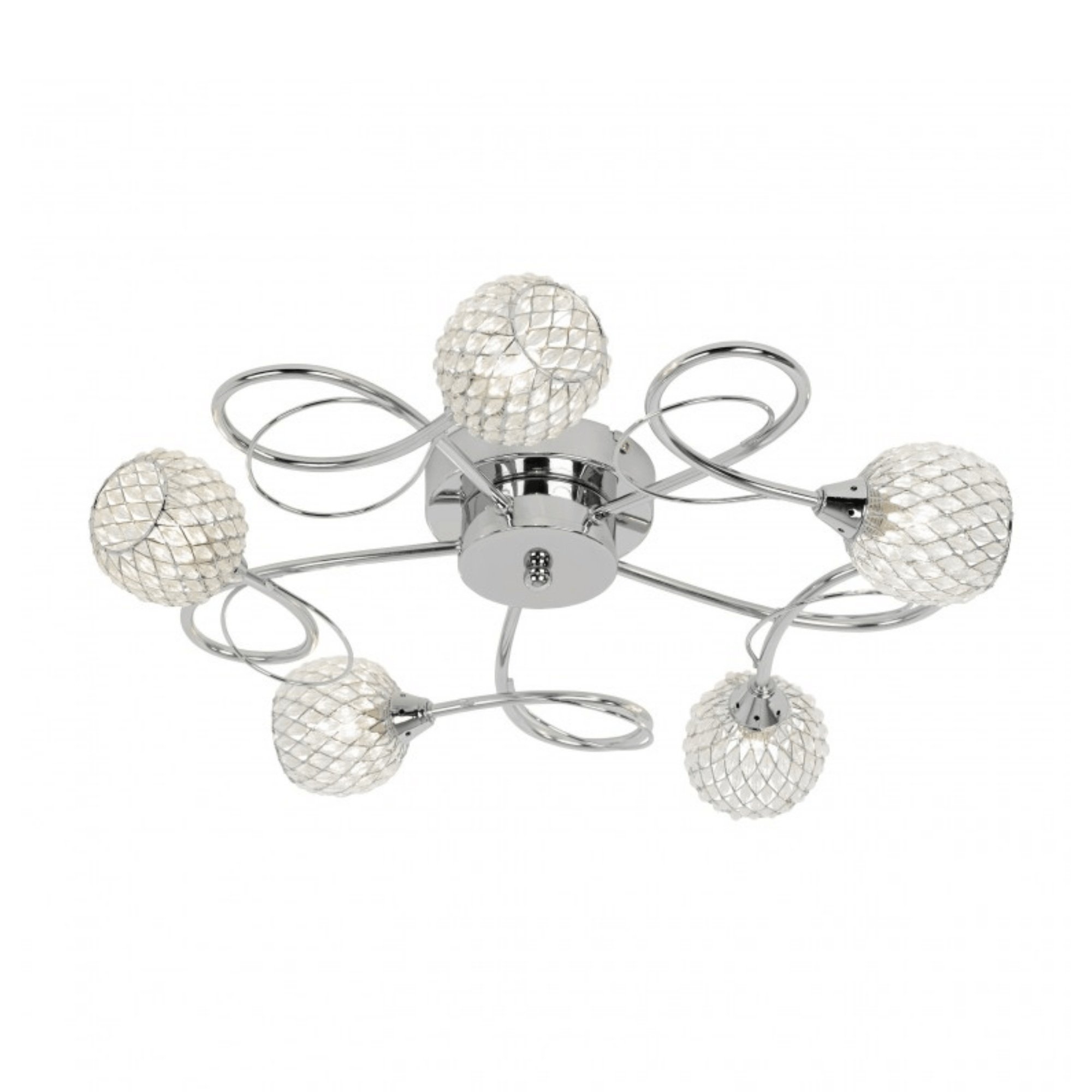 Sheena 5 Ceiling Lamp Chrome - Cusack Lighting