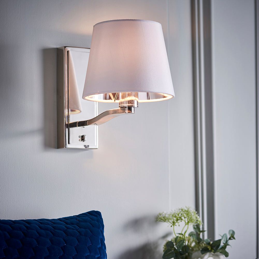 Shelbourne Single Wall Light - Brushed Gold/Bright Nickel