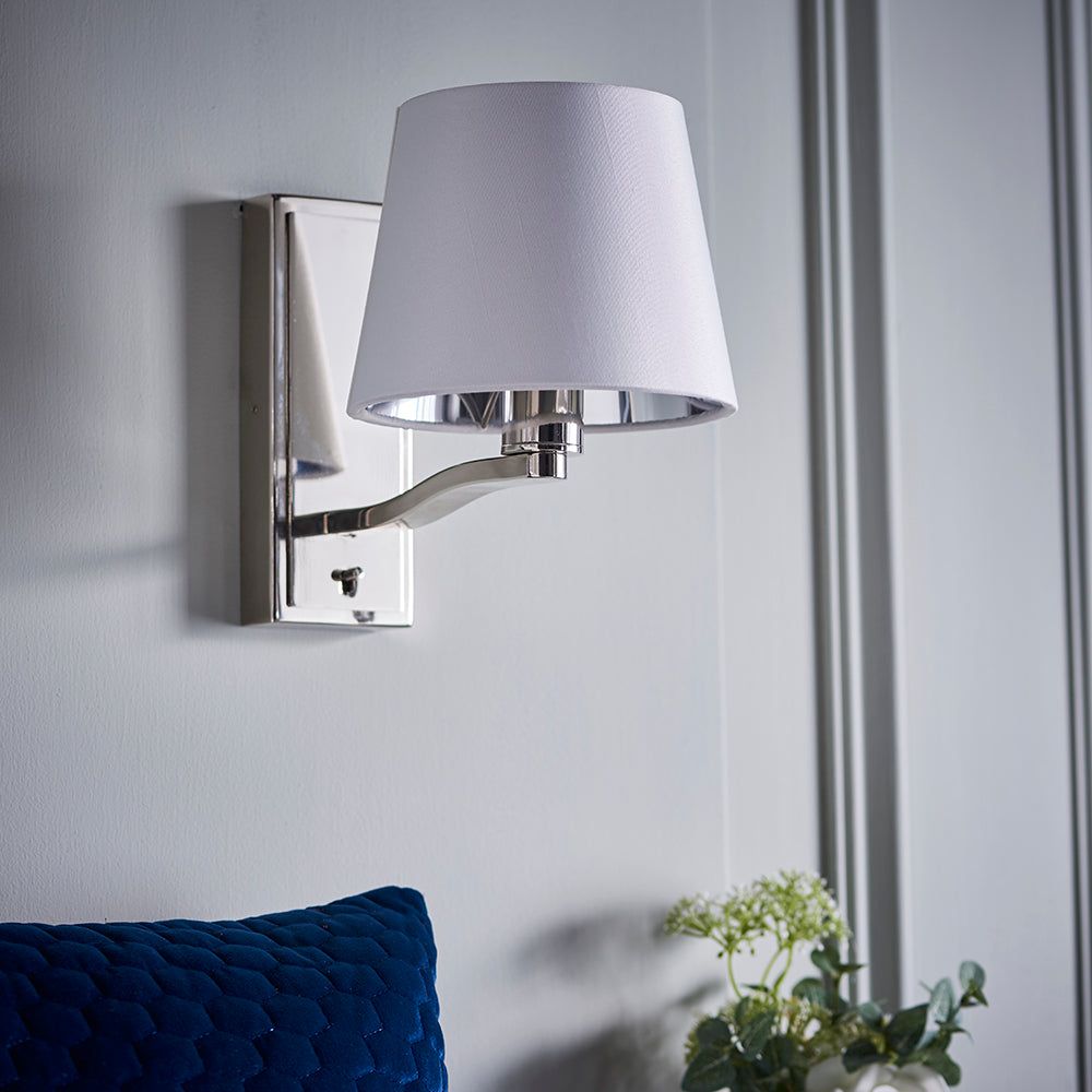 Shelbourne Single Wall Light - Brushed Gold/Bright Nickel