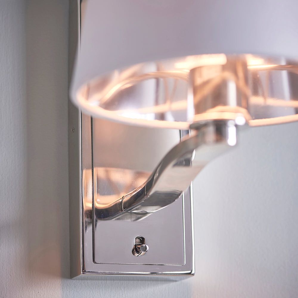 Shelbourne Single Wall Light - Brushed Gold/Bright Nickel