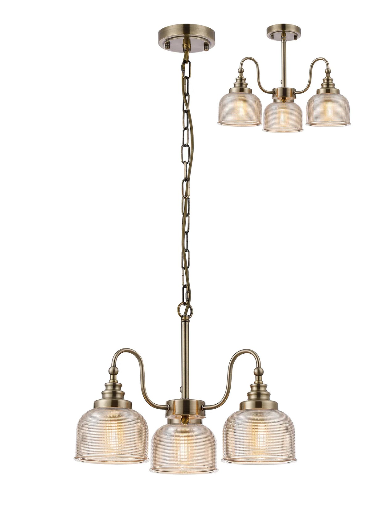 Cleron 3/5/8Lt Semi-Flush Pendant - Various Colours