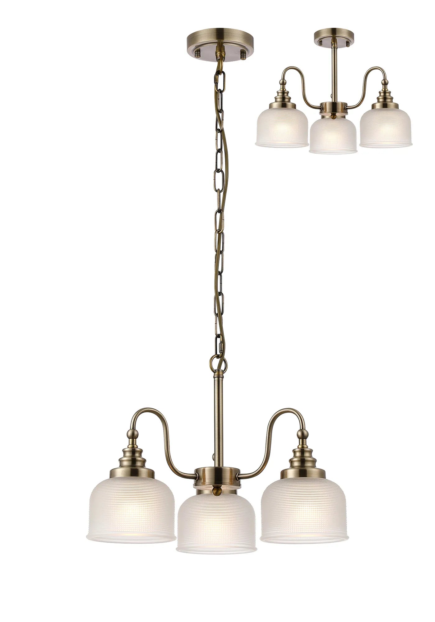 Cleron 3/5/8Lt Semi-Flush Pendant - Various Colours