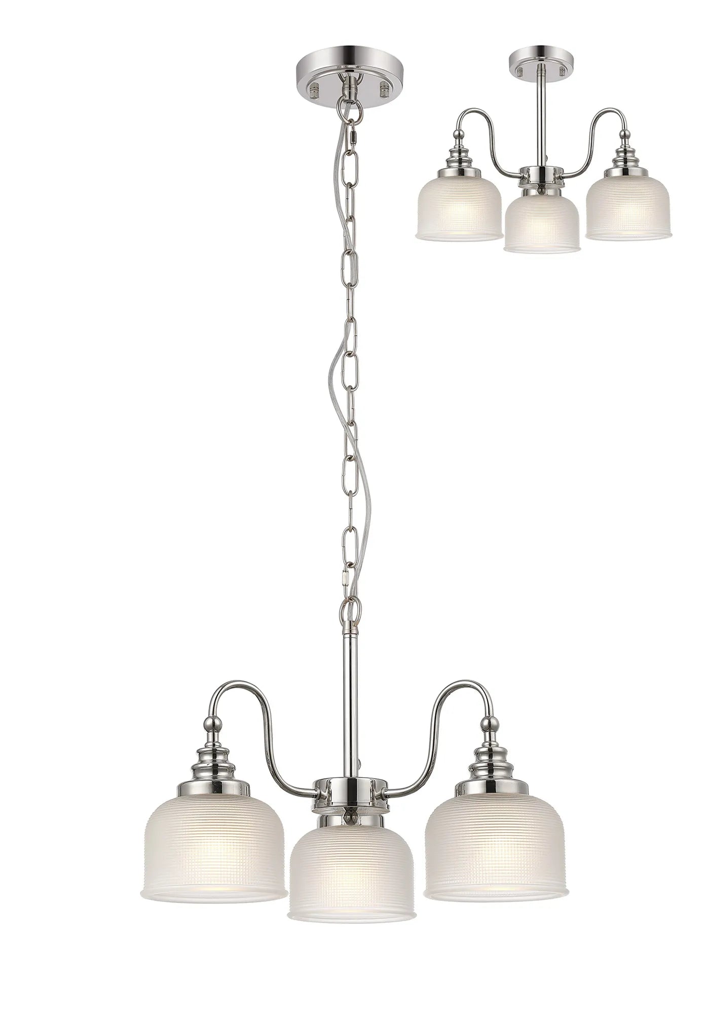 Cleron 3/5/8Lt Semi-Flush Pendant - Various Colours