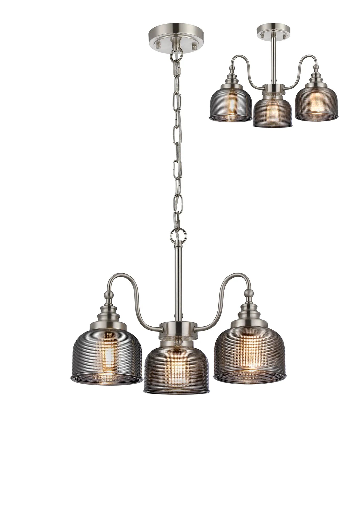 Cleron 3/5/8Lt Semi-Flush Pendant - Various Colours