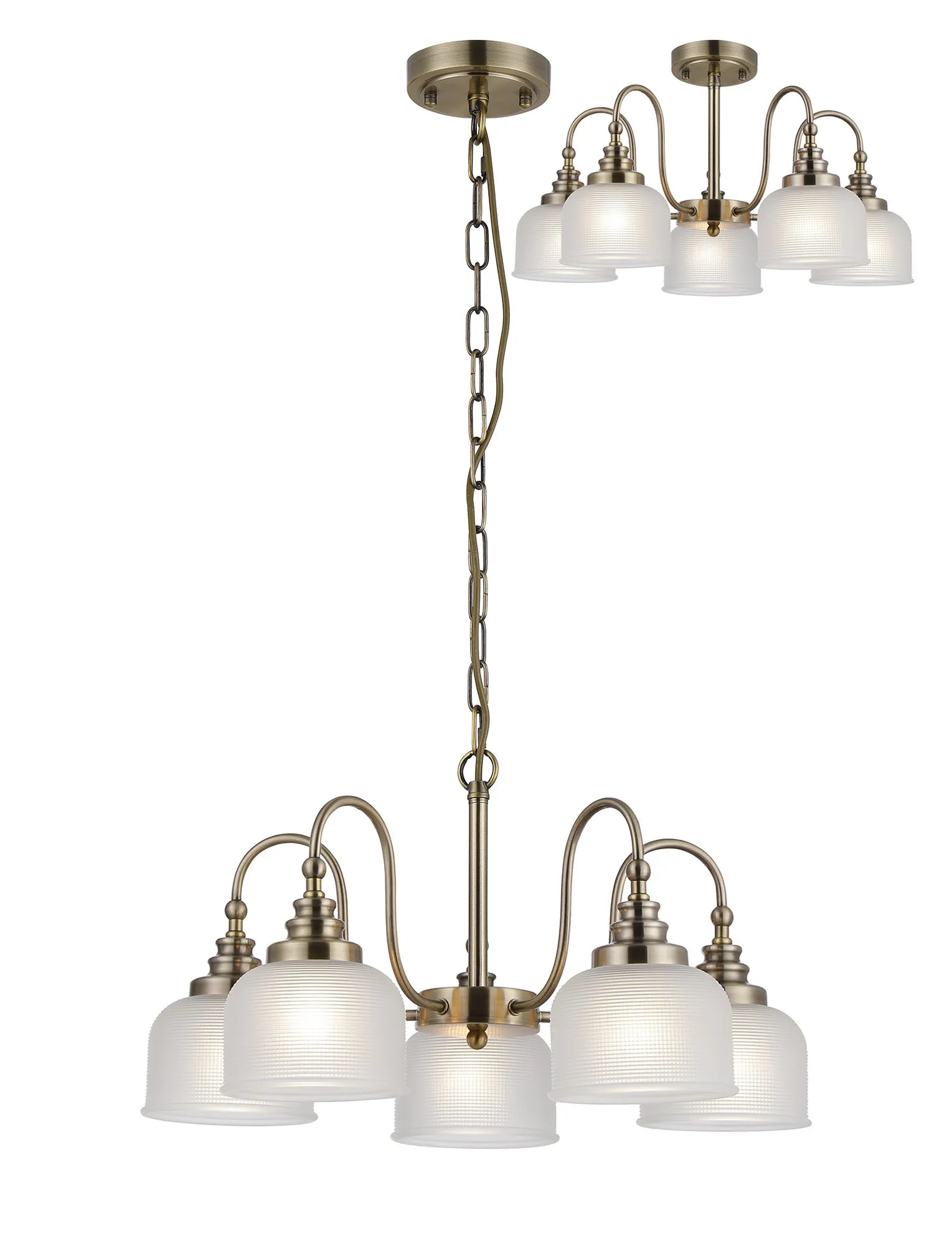 Cleron 3/5/8Lt Semi-Flush Pendant - Various Colours