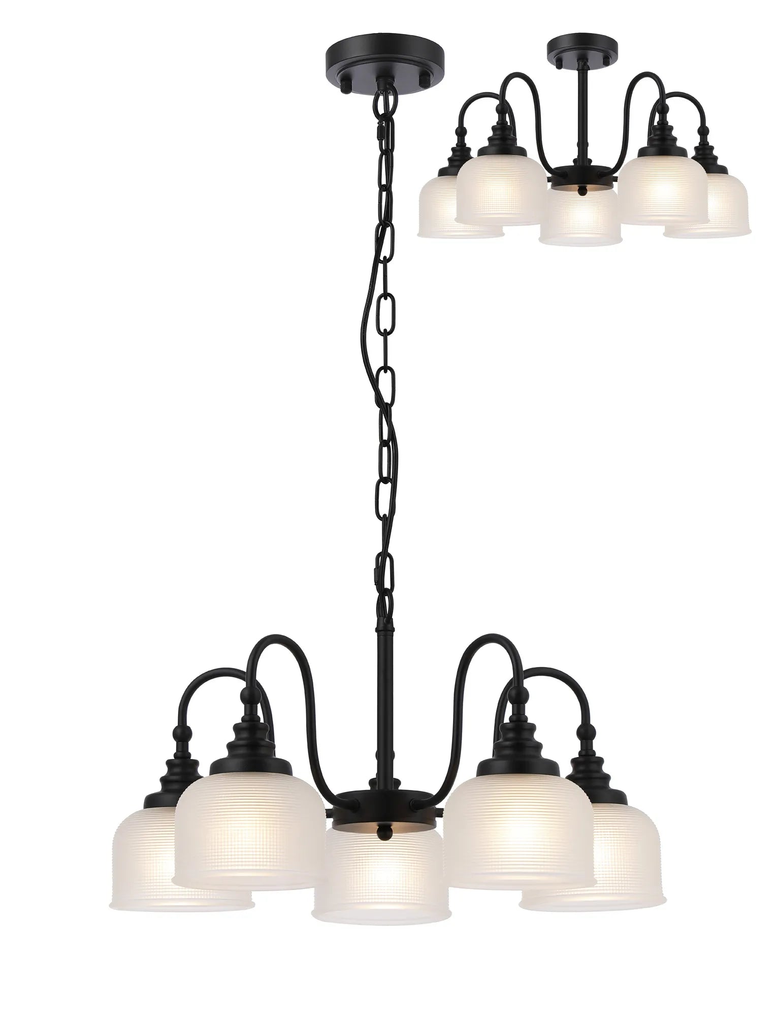 Cleron 3/5/8Lt Semi-Flush Pendant - Various Colours