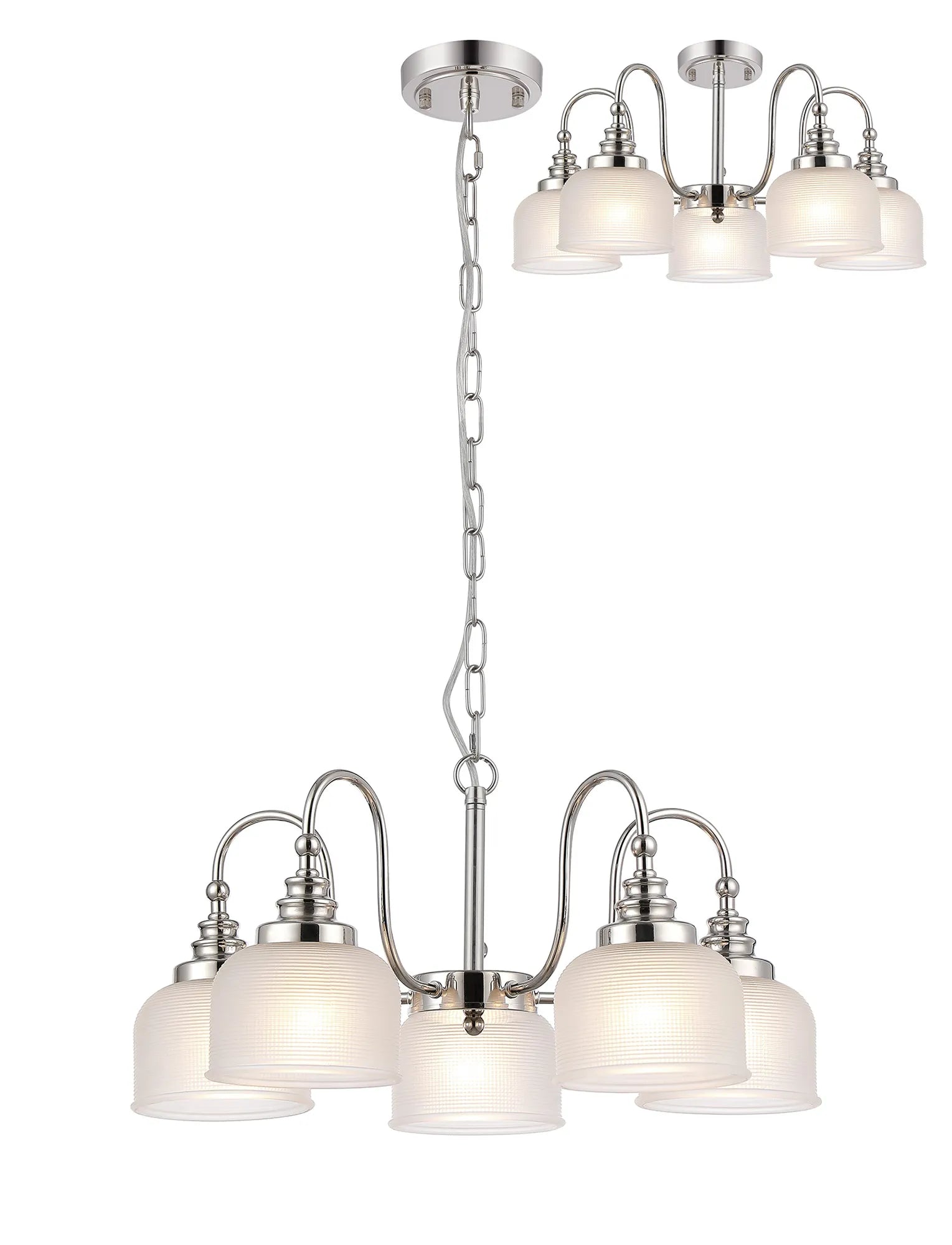 Cleron 3/5/8Lt Semi-Flush Pendant - Various Colours