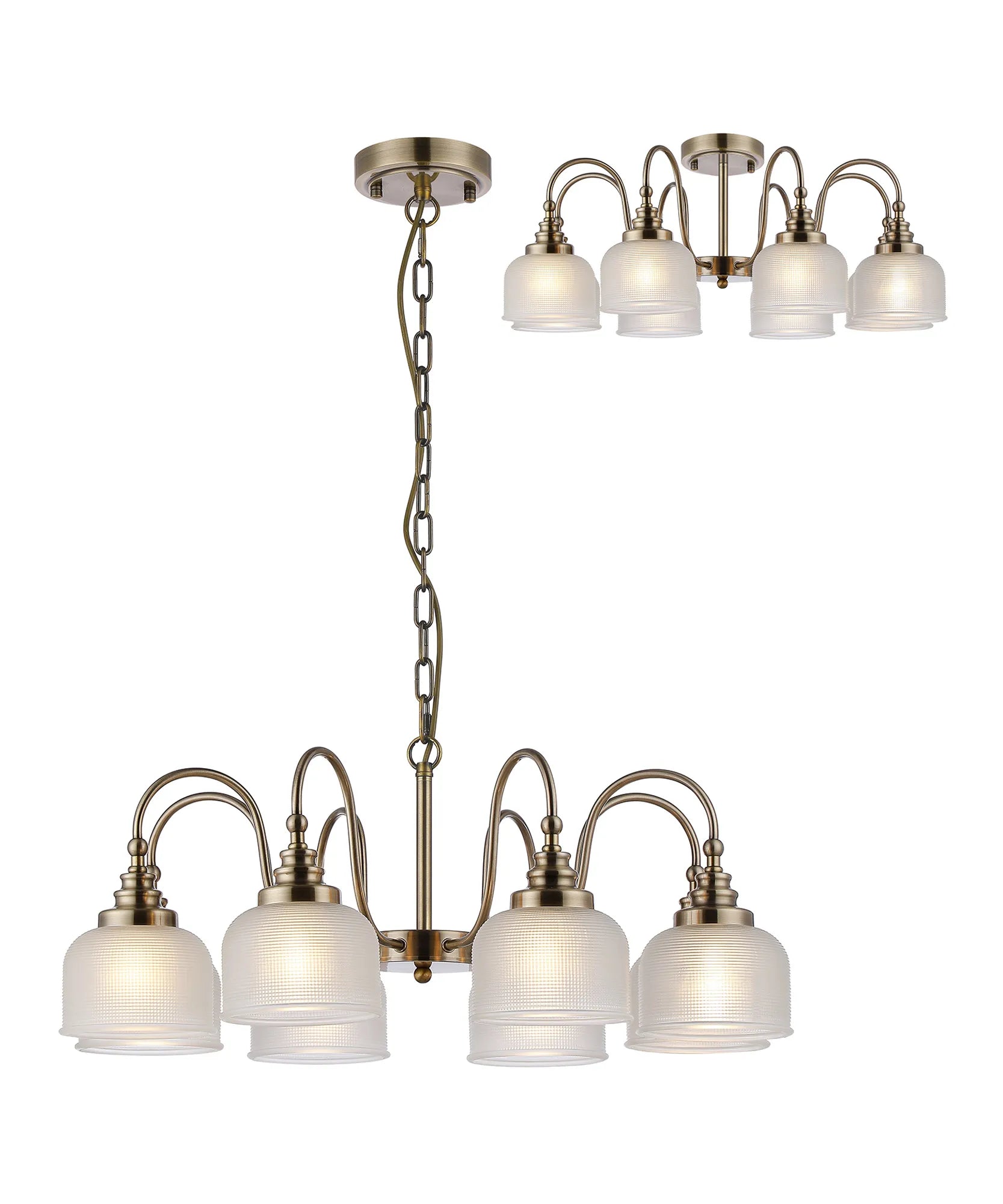 Cleron 3/5/8Lt Semi-Flush Pendant - Various Colours