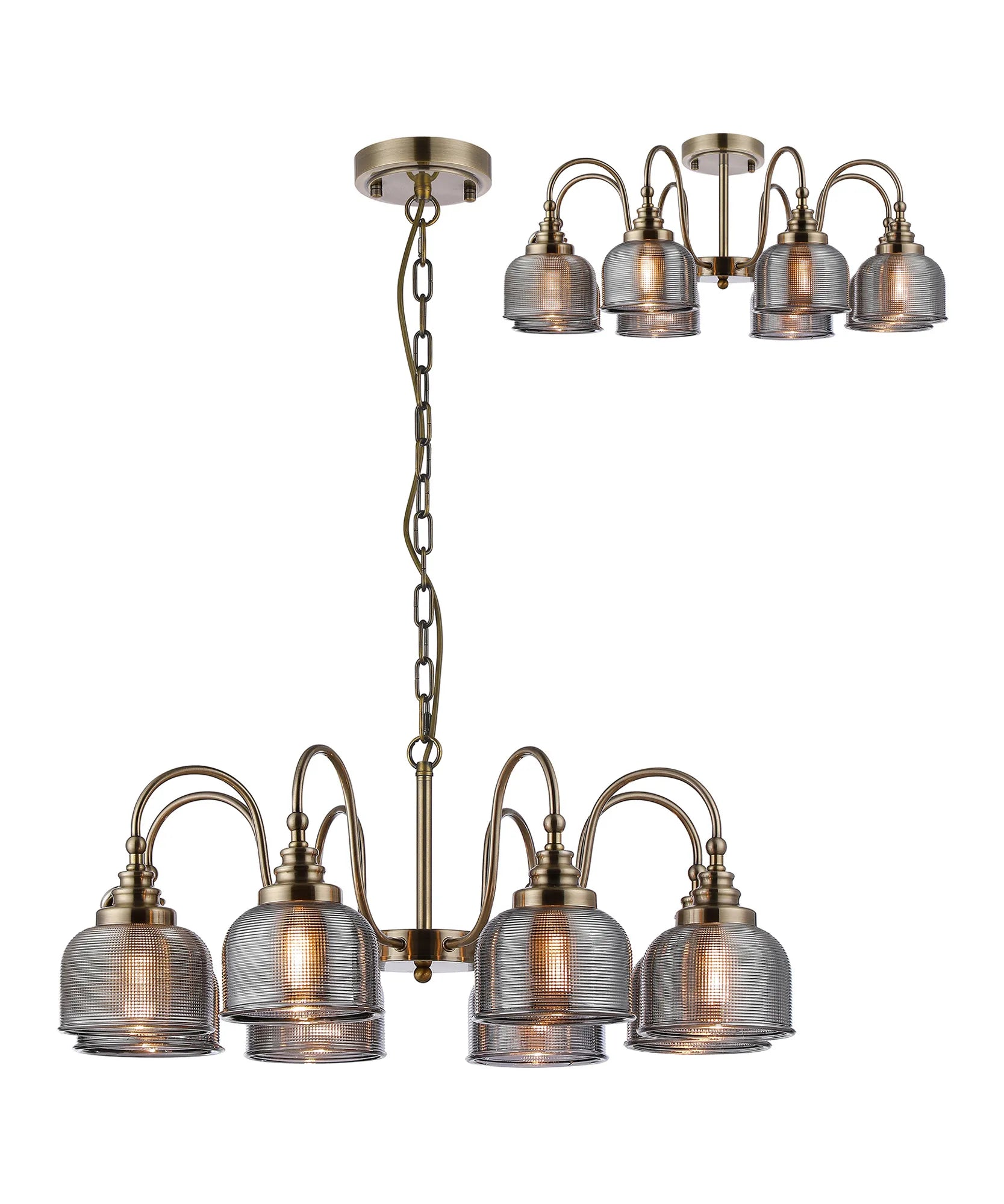 Cleron 3/5/8Lt Semi-Flush Pendant - Various Colours