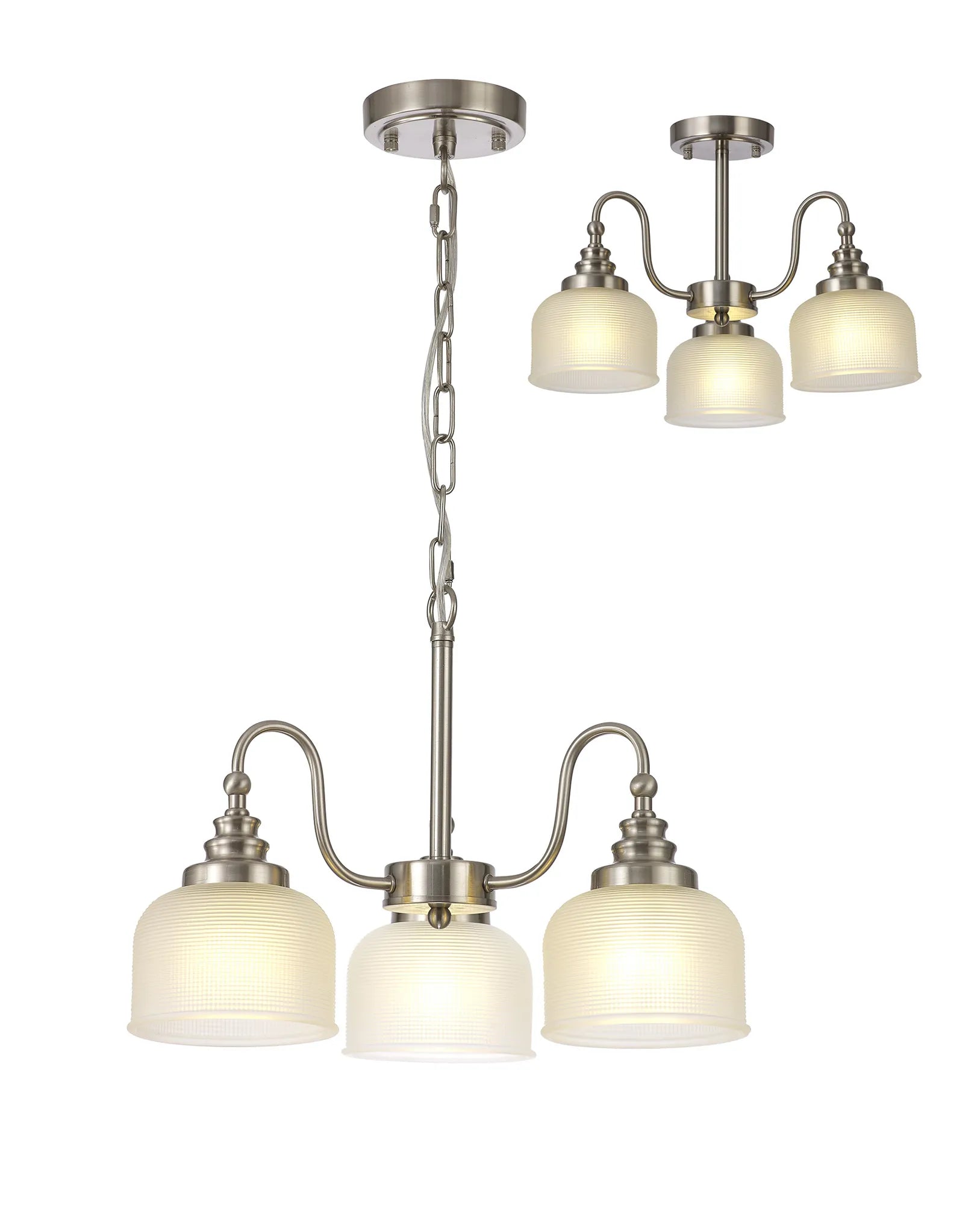 Cleron 3/5/8Lt Semi-Flush Pendant - Various Colours