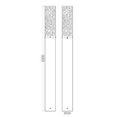 Shelby Black Bollard Light - Small and Large