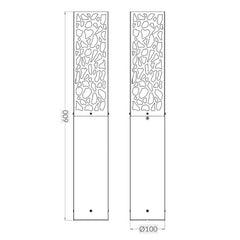 Shelby Black Bollard Light - Small and Large