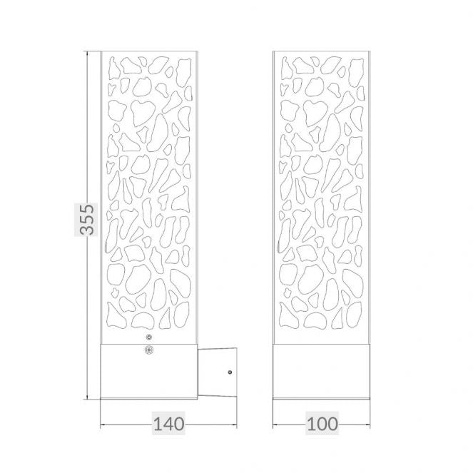 Shelby IP44 One Light Black Wall Light