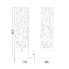 Shelby IP44 One Light Black Wall Light