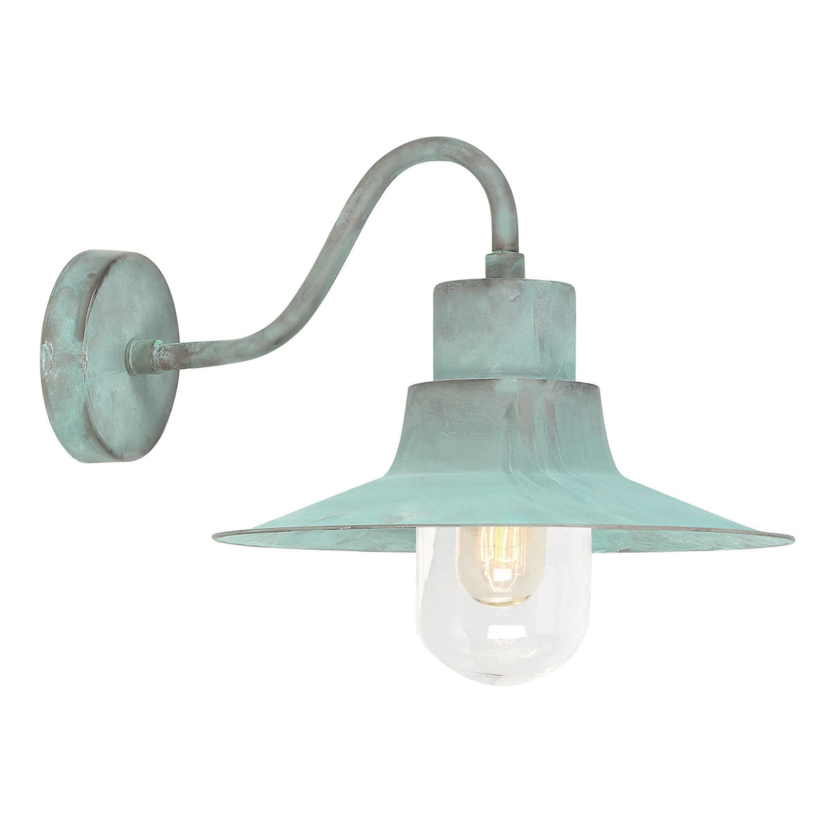 Sheldon Wall Lantern – Verdigris Finish