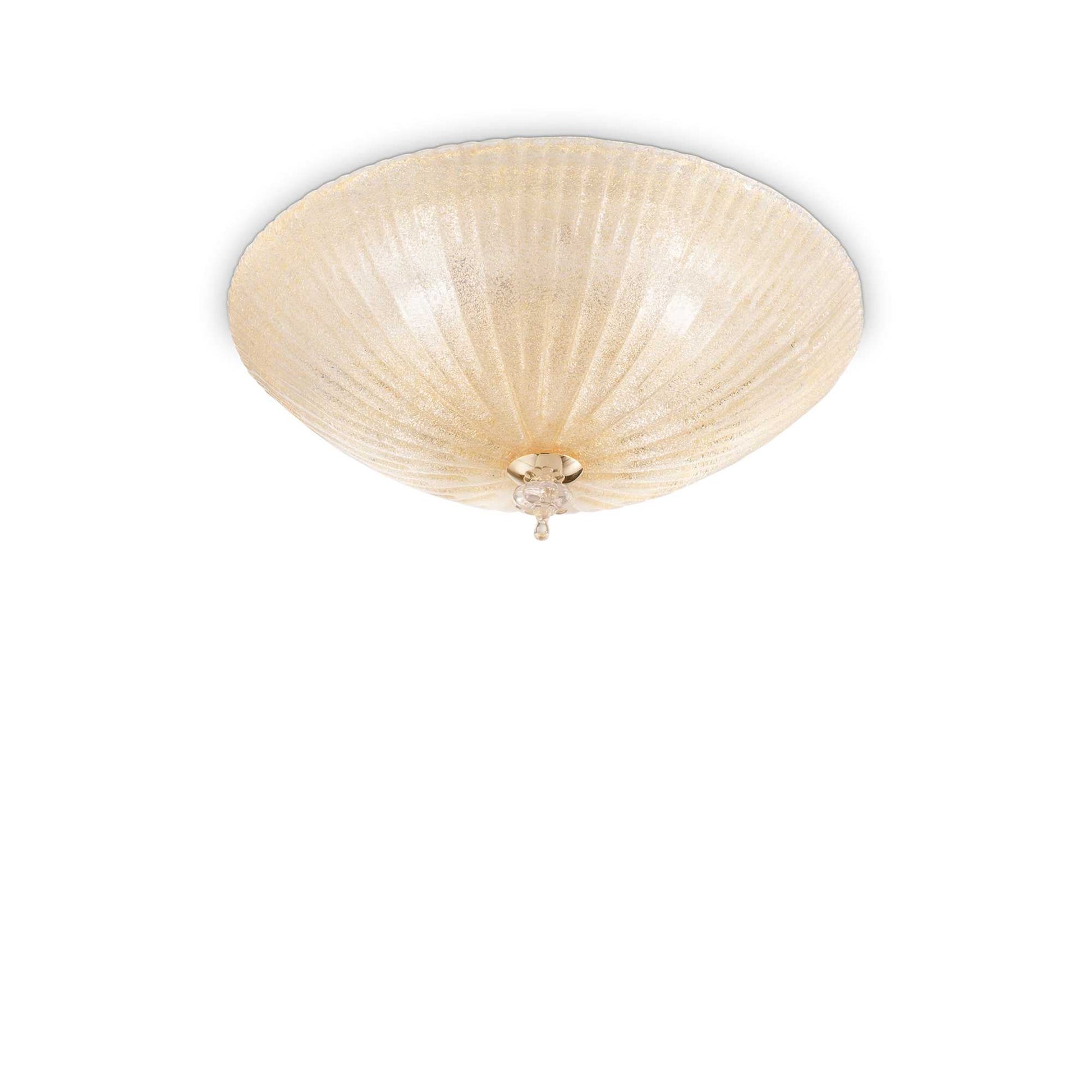 Shell Flush Light - Amber/Clear Finish - Cusack Lighting