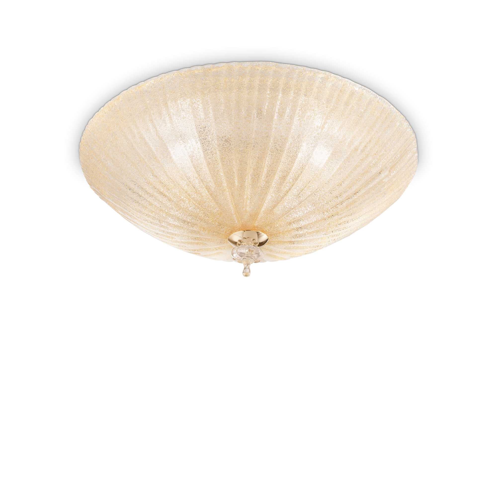 Shell Flush Light - Amber/Clear Finish - Cusack Lighting