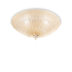 Shell Flush Light - Amber/Clear Finish - Cusack Lighting