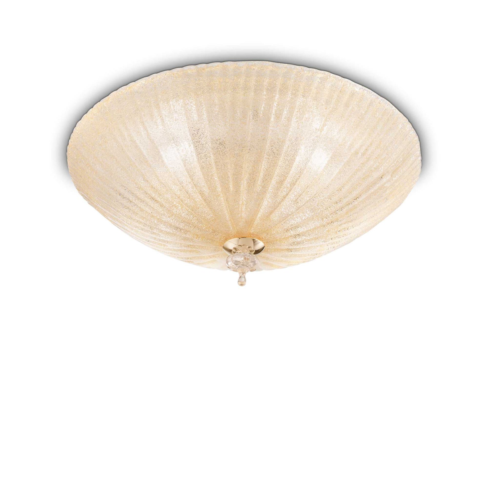 Shell Flush Light - Amber/Clear Finish - Cusack Lighting
