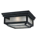 Shepherd 2Lt Flush Mount – Dark Weathered Zinc Finish