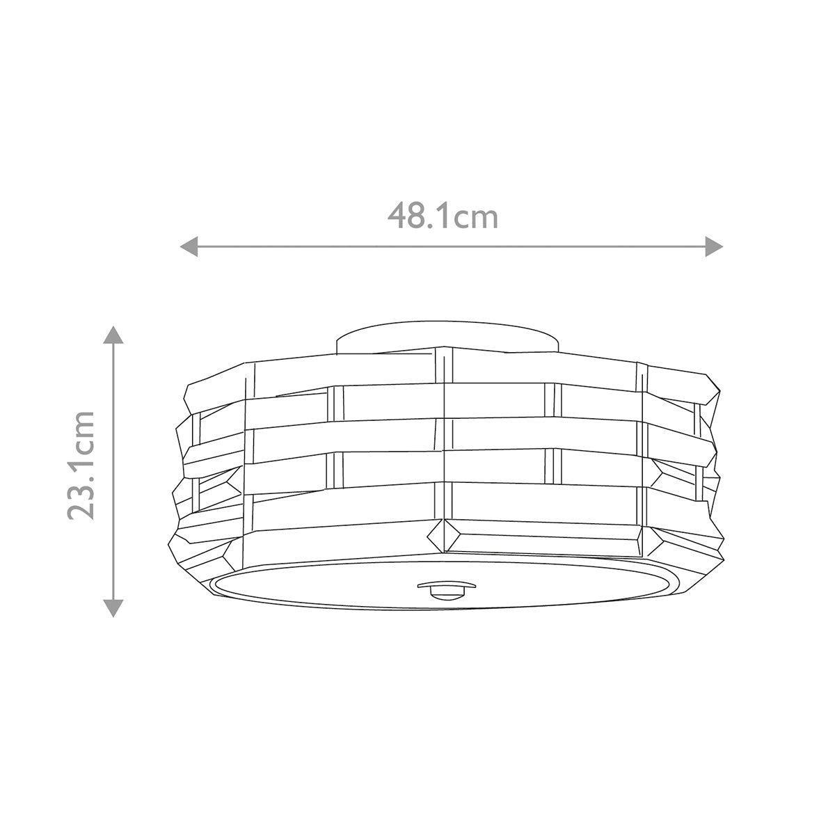 Shoal 4 Light Flush - Polished Nickel E27