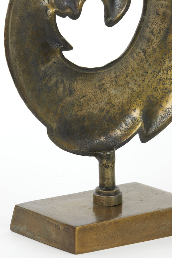 Shwiba Small Ornament on Base - Antique Bronze Finish