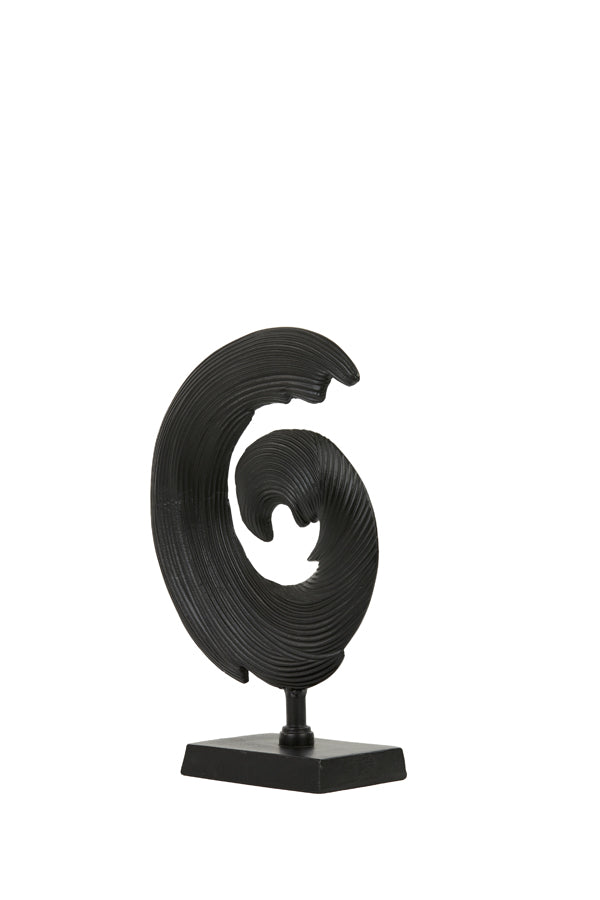 Shwiba Small Ornament on Base - Matt Black Finish