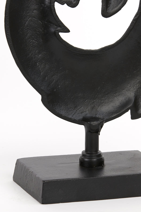 Shwiba Small Ornament on Base - Matt Black Finish